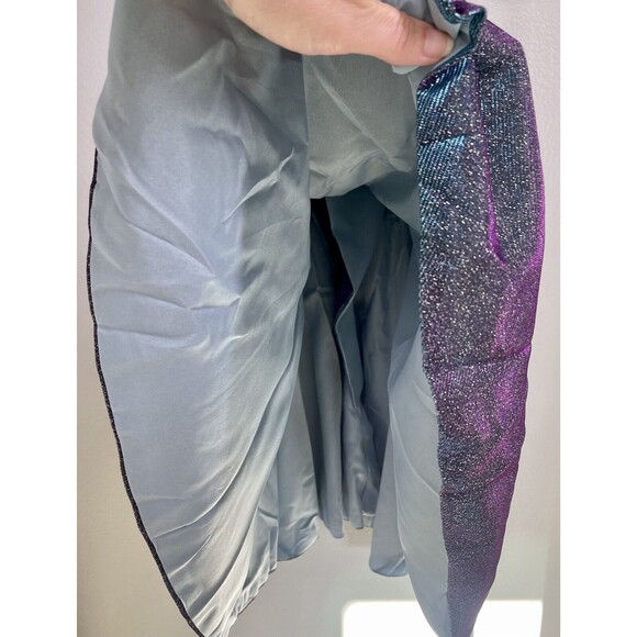 NWOT Sparkle Homecoming Prom Formal Dress Sz 2 Adjustable Purple Blue Iridescent - Picture 11 of 16